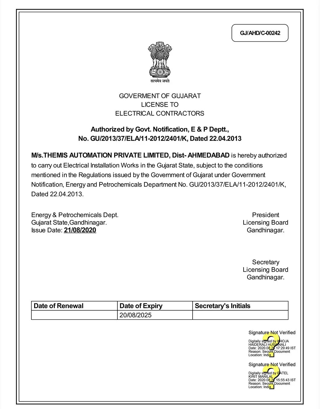 Government-Approved-Electrical-Contractor-License
